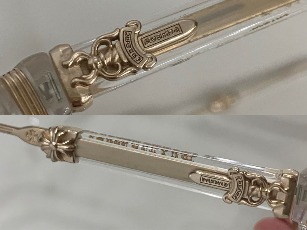 크롬하츠 덕버터 크리스탈 골드 [CRYS/GP] 안경 클리어 이미지