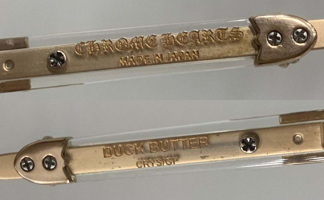 크롬하츠 덕버터 크리스탈 골드 [CRYS/GP] 안경 클리어 이미지