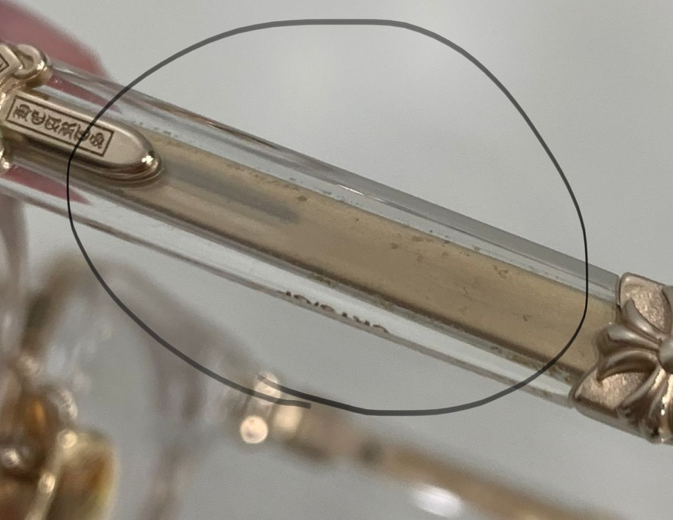 크롬하츠 덕버터 크리스탈 골드 [CRYS/GP] 안경 클리어 이미지