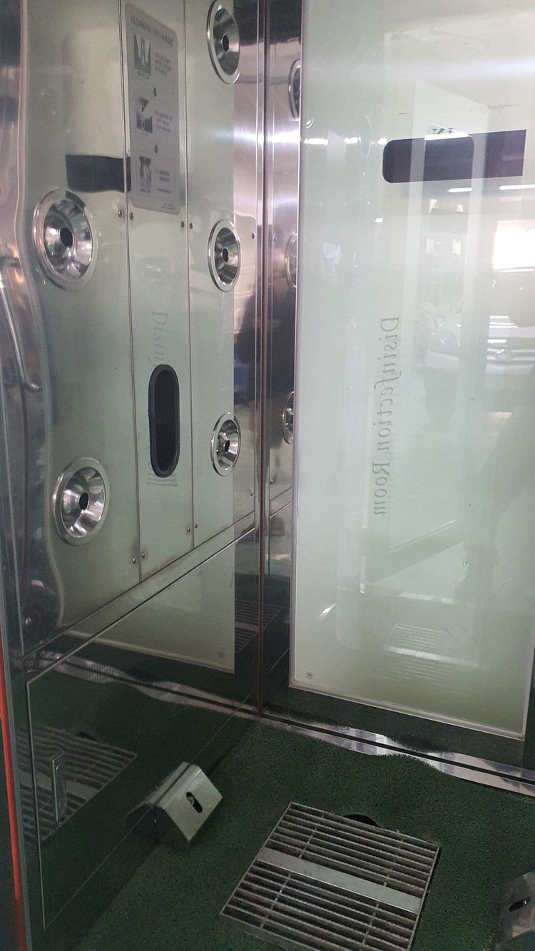 산업용 에어샤워 1인용 클린룸 크린룸 올스텐으로 제작--1