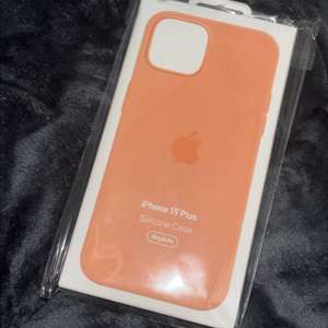 아이폰 15 플러스 맥세이프 실리콘 케이스 오렌지소르베 색상 이미지