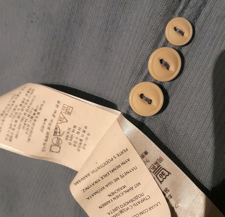 폴로 블루 코듀로이 셔츠 L XL 105 110--3