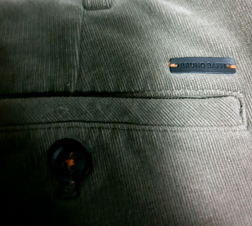 BRUNO BAFFI 면혼방 코듀로이 혜비 팬츠 연카키 (33)--3