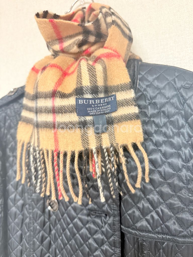 정품Burberry 100%캐시미어 목도리 머플러--1