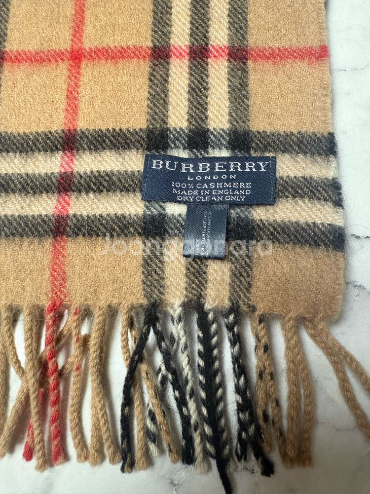 정품Burberry 100%캐시미어 목도리 머플러--4