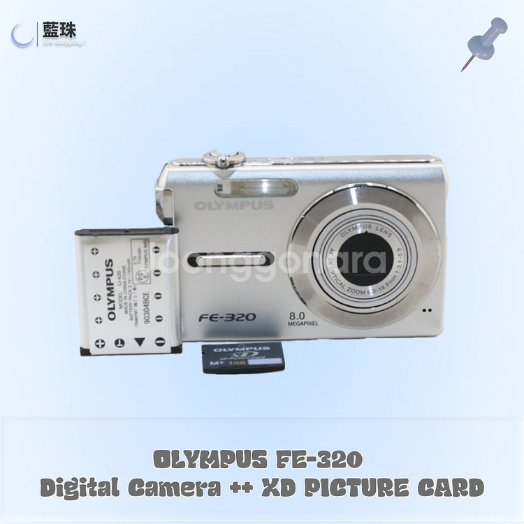 올림푸스 FE-320 빈티지 미니 디카 실버 + XD카드 구성--1