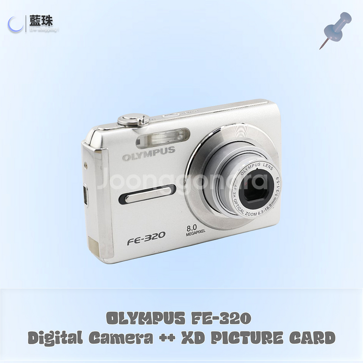 올림푸스 FE-320 빈티지 미니 디카 실버 + XD카드 구성--2