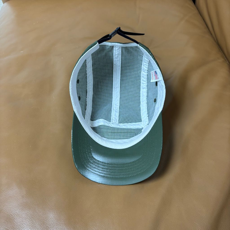 슈프림 캠프캡 모자 박스로고 글로스 립스탑 카키--5