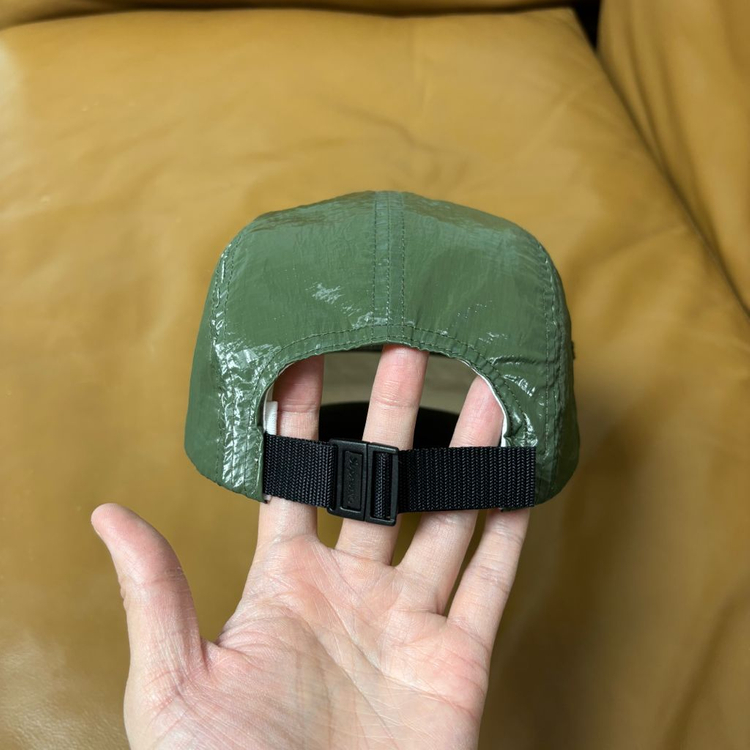 슈프림 캠프캡 모자 박스로고 글로스 립스탑 카키--6