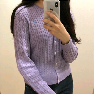 폴로 걸즈 가디건 퍼플헤더 XL 이미지