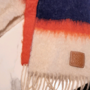 로에베 컬러블락 머플러 모헤어 목도리