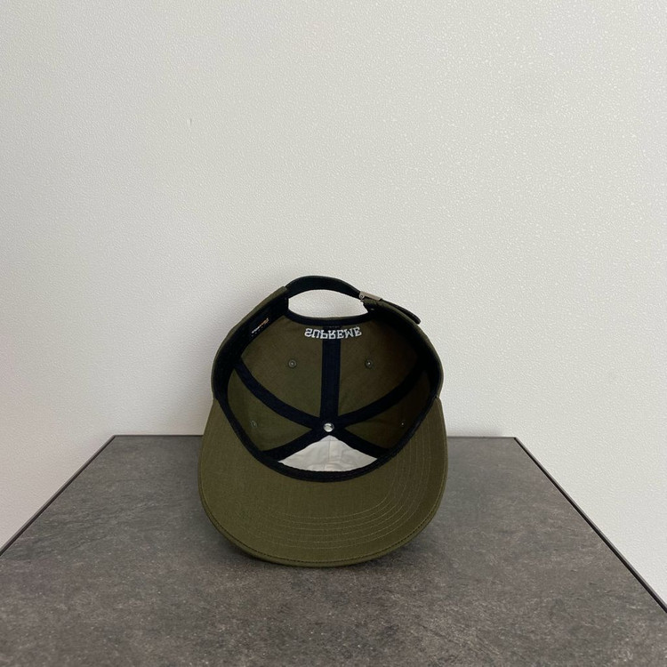(OS) 슈프림 S로고 볼캡 모자 코듀라 카키--4