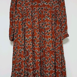 플라워 롱원피스 목프릴 리본 원피스