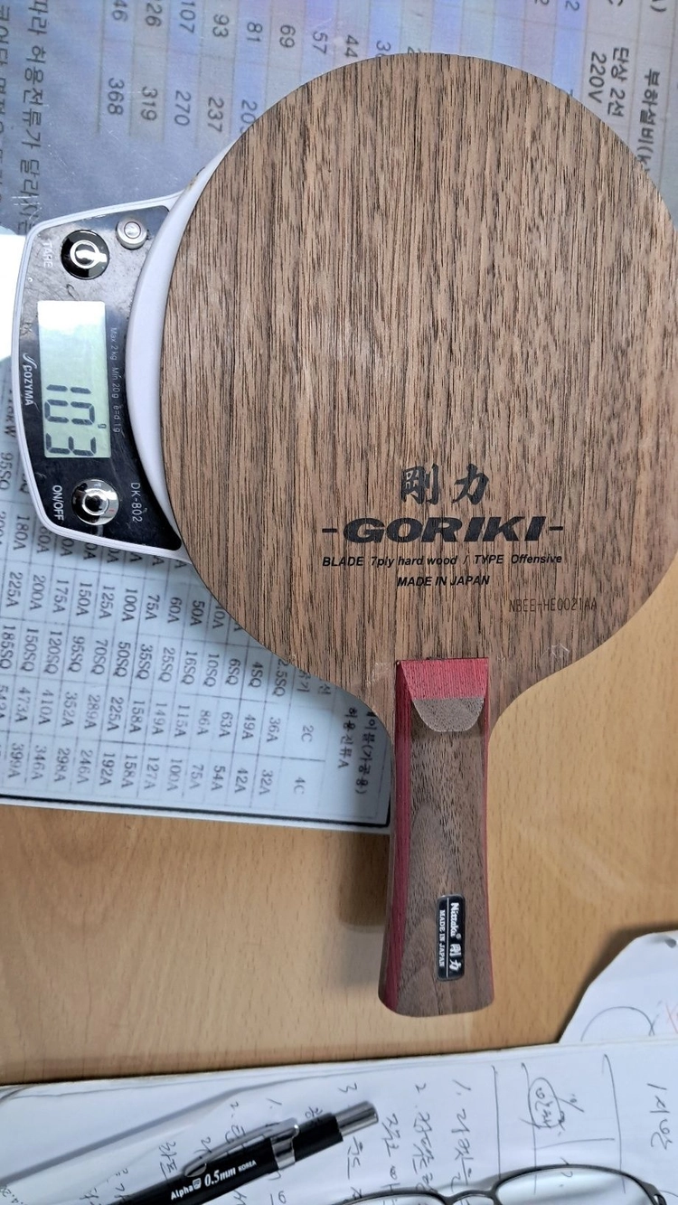 탁구 러버 고리키 이미지