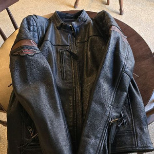 정품 할리데이비슨 가죽 라이딩 자켓 이미지