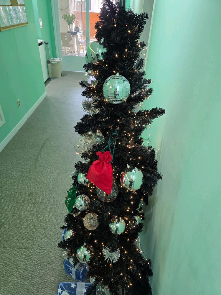 크리스마스 반쪽 트리--1