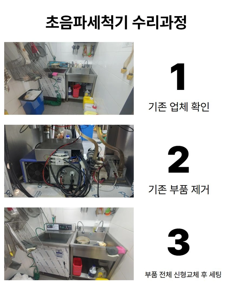 초음파세척기 (폐업,연락안되는 업체) 수리해 드립니다 이미지