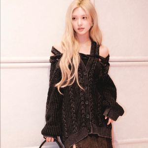 글렌 마틴스 x h&m 케이블 니트 가디건 블랙