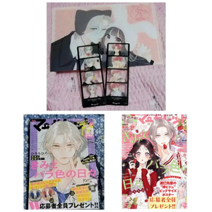 일괄) 너와 장밋빛 매일, 핑크와 하바네로 클리어파일,네컷, 마가렛 잡지