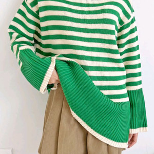 오핏 풀오버 니트 목폴라 롱니트 터틀넥니트