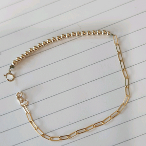 14k 3미리볼 각체인 팔찌