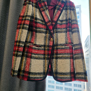 새싱품)제시뉴욕 울 체크 자켓