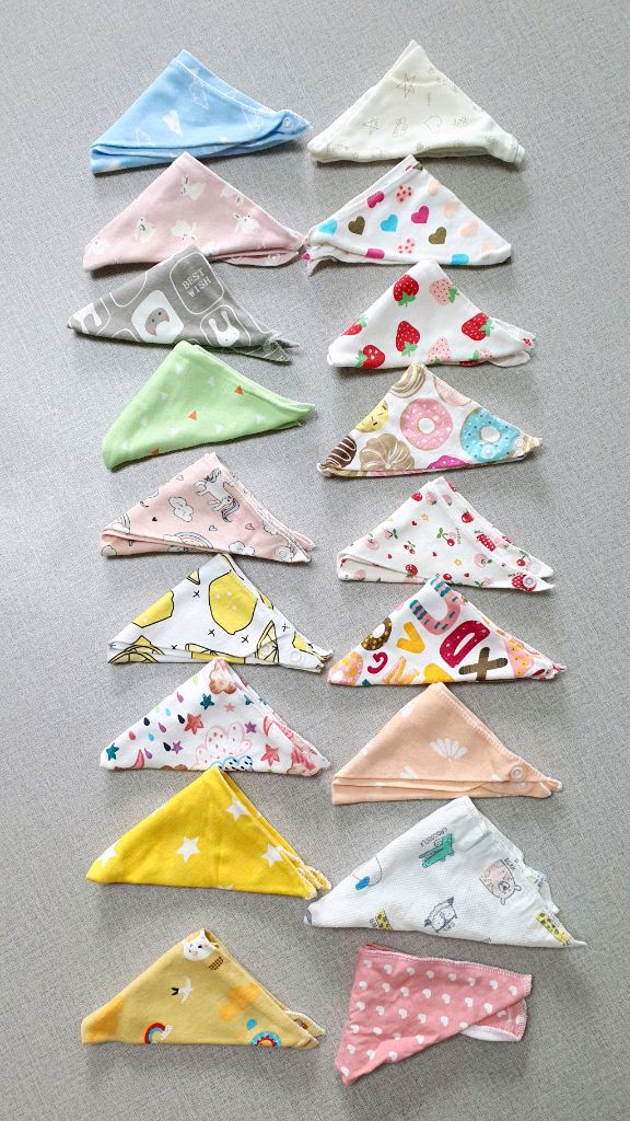 아기 면턱받이 18개 (턱받이, 턱받이빕, 유아턱받이) 이미지