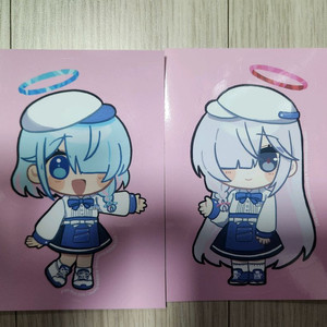 블루아카이브 카페 메모리얼 특전 아로나,프라나 스티커 일괄 이미지