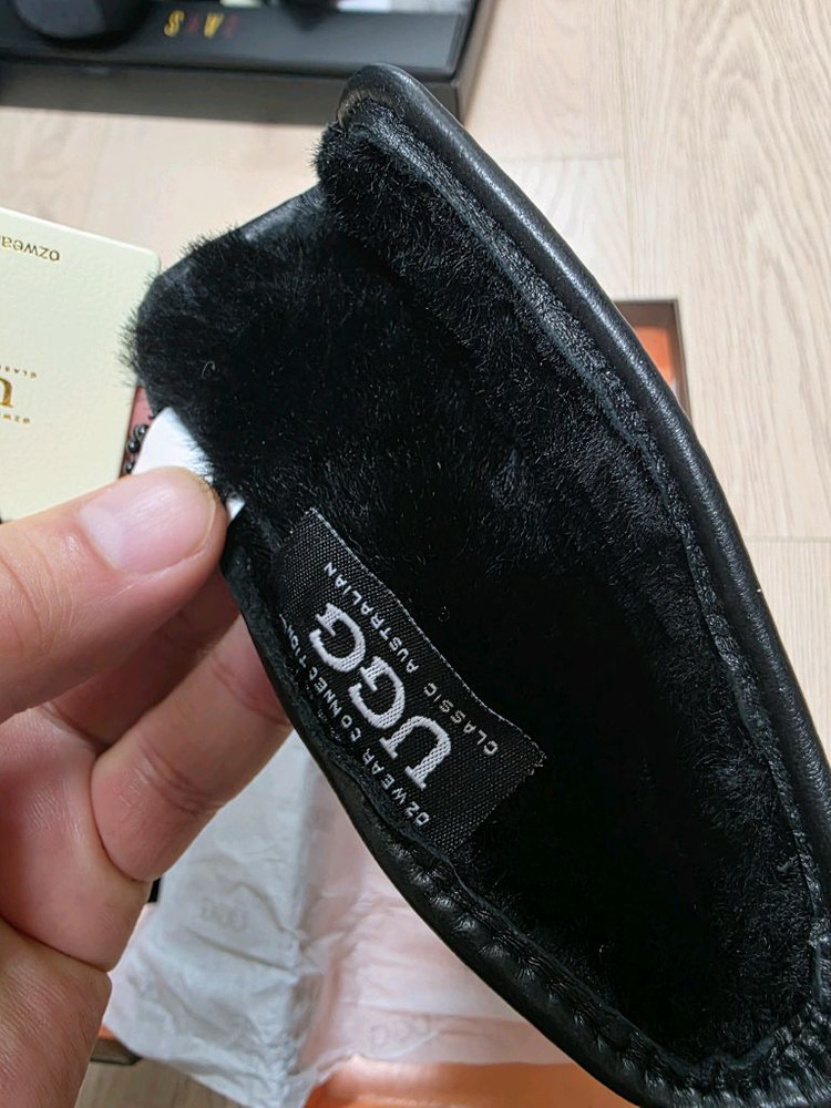 UGG 남성 가죽 장갑 블랙 (정품,새제품) 이미지