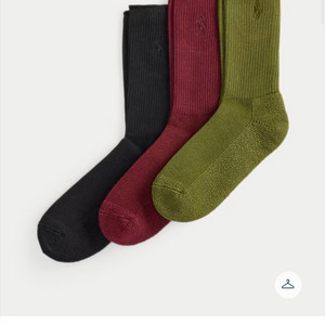 폴로 랄프로렌 맨즈 가먼트 다이드 크루 삭스 3팩 새재품