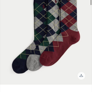 폴로 랄프로렌 아가일 코튼 블렌드 양말 3팩 새제품