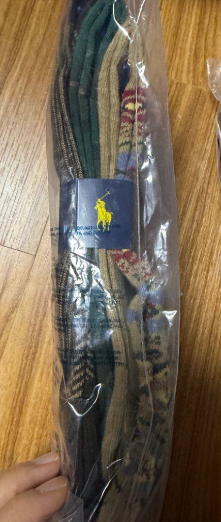 폴로 랄프로렌 아가일 코튼 블렌드 양말 3팩 새제품--2