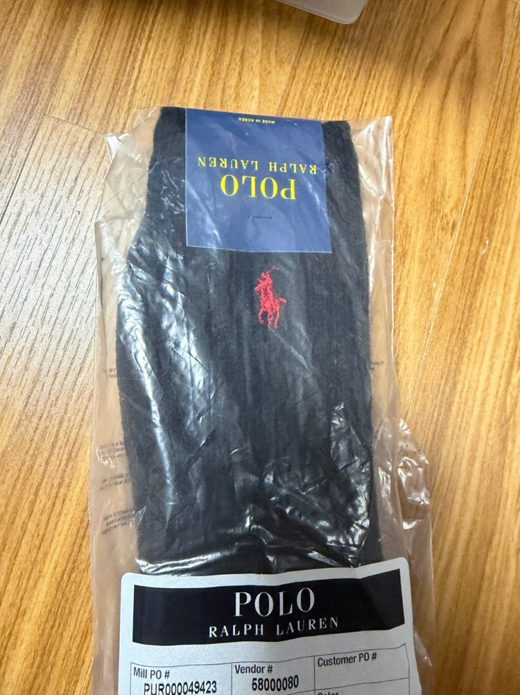 폴로 랄프로렌 맨즈 울 블렌드 부츠 삭스(양말) 블랙 새상품--1