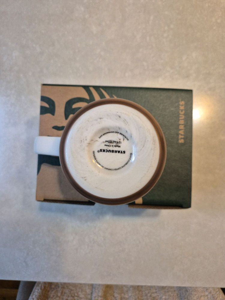 스타벅스 화이트 로고 머그컵 새제품--2