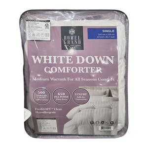 호텔그랜드 화이트 다운 컴포터 싱글