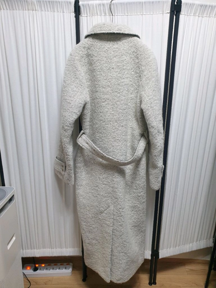 마론에디션 멜란지 부클 벨티드 울 롱 코트/L 이미지