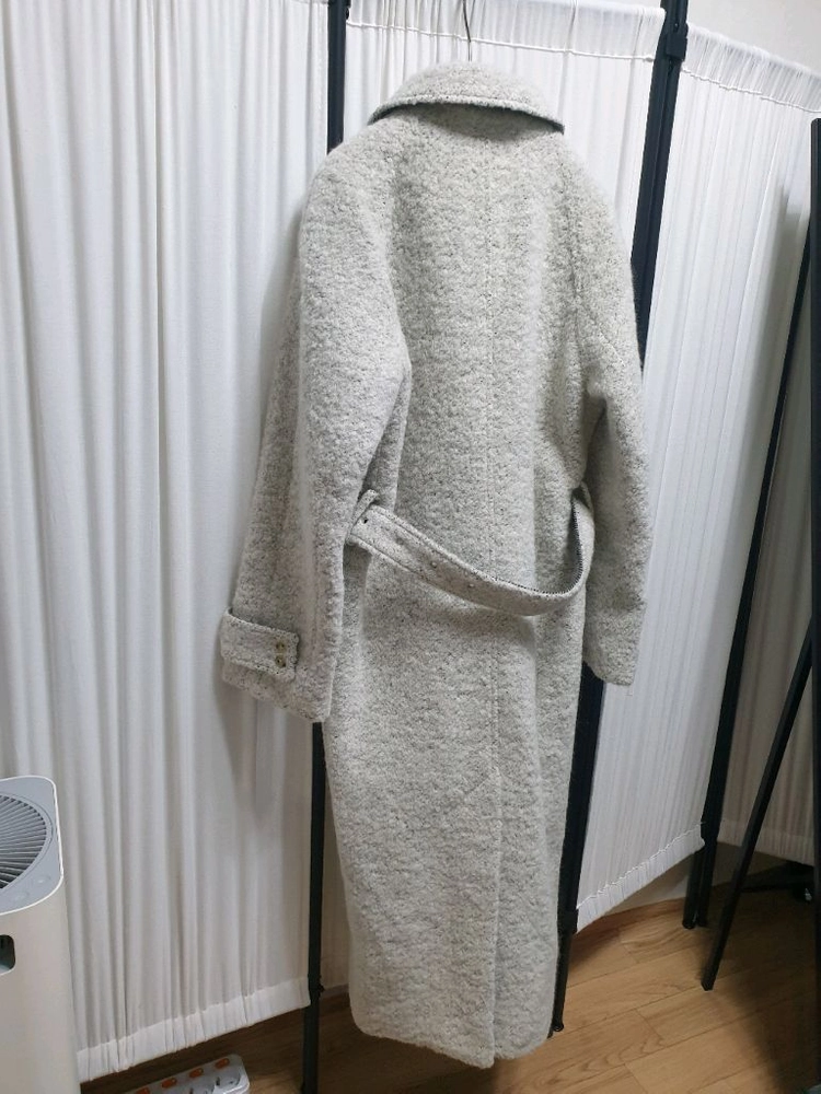 마론에디션 멜란지 부클 벨티드 울 롱 코트/L 이미지