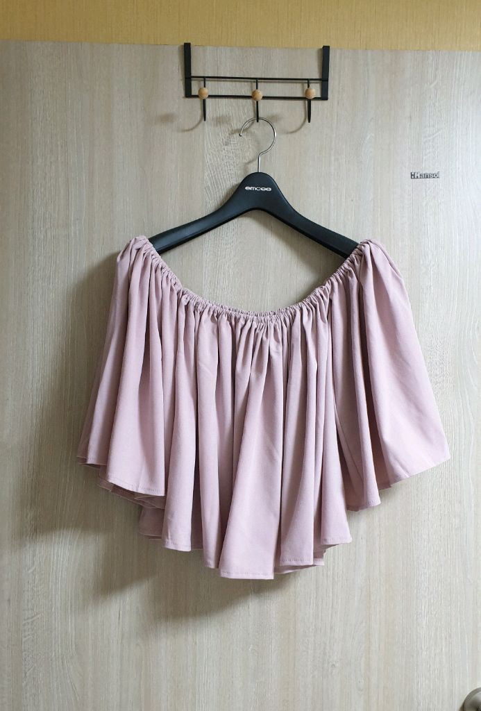 오프숄더 블라우스 프리사이즈 더스트핑크 이미지