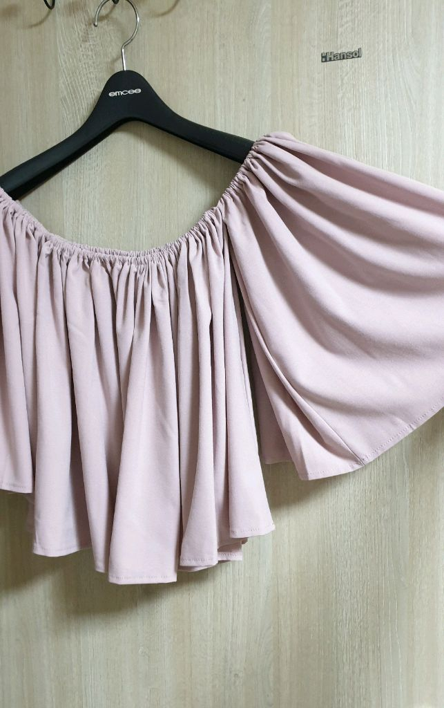 오프숄더 블라우스 프리사이즈 더스트핑크 이미지