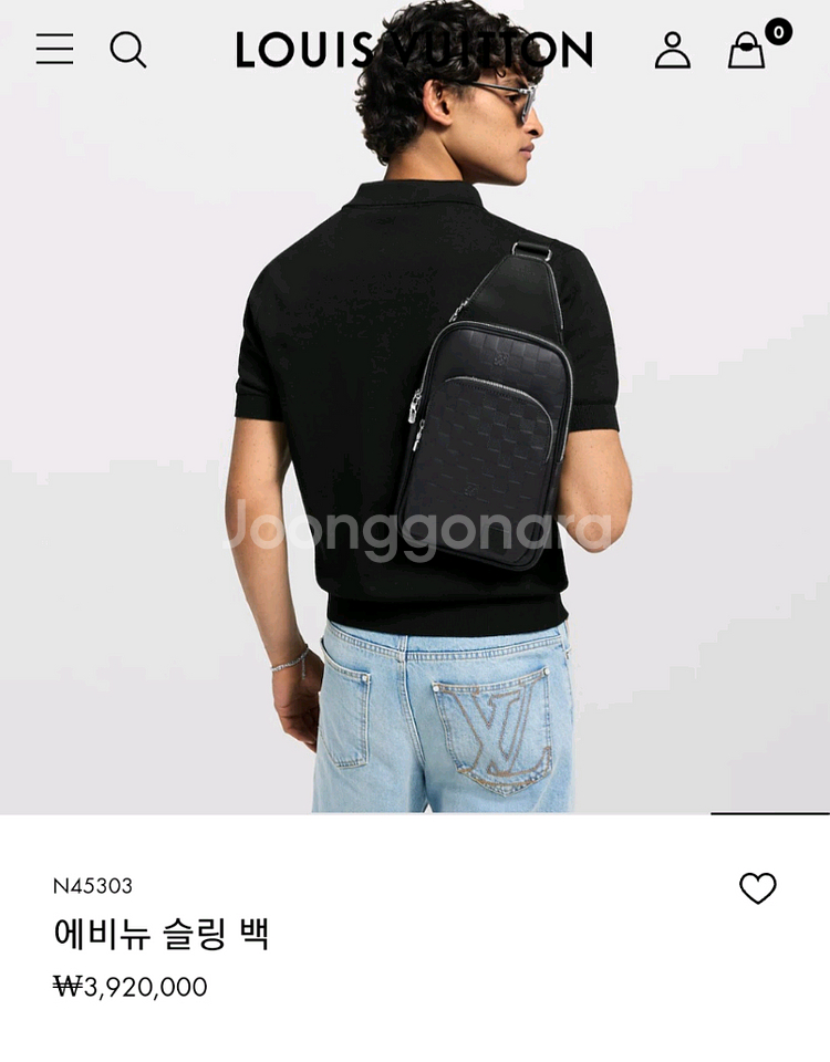 루이비통 올레더 에비뉴 슬링백 다미에 신형--1