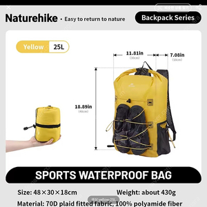 네이처하이크 25L 방수가방 IPX6 계곡트레킹 래프팅 수영 가방