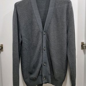 알레그리 솔리드 버튼 가디건 다크 그레이