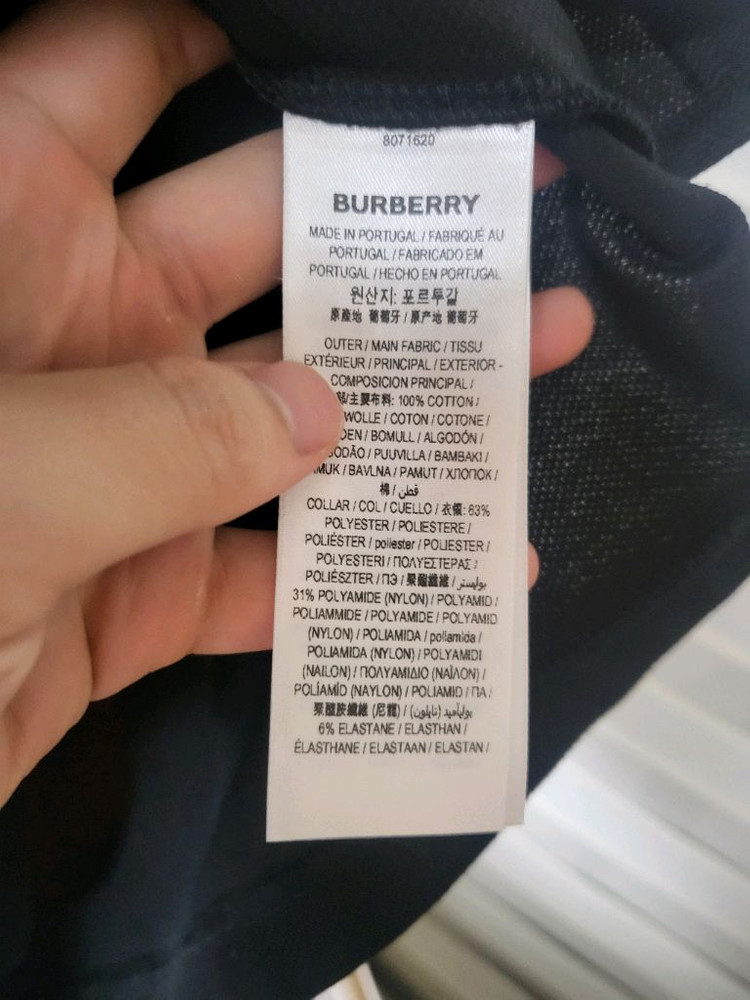 25SS 버버리 코튼 반팔 폴로셔츠 L(새상품)--3