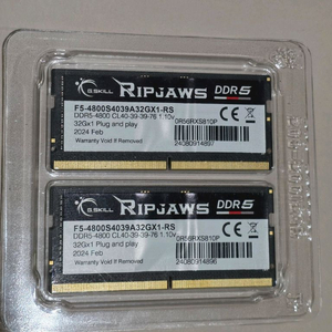 DDR5 4800Mhz 32GB 메모리 2개 총 64GB 노트북용