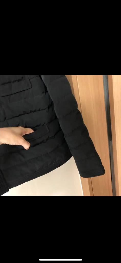 제평 호지안 라운드 경량 덕다운 패딩 노카라 블랙 검정 66 여자 여성 간절기 타임마인한섬--3