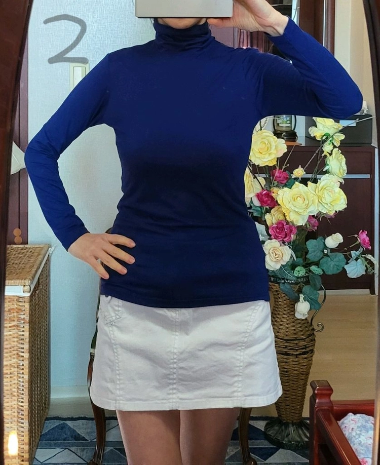 유니클로 히트텍 MNG 망고 폴라 3개 이미지