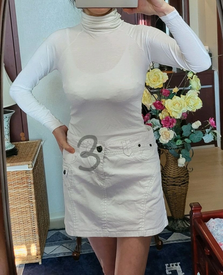 유니클로 히트텍 MNG 망고 폴라 3개 이미지