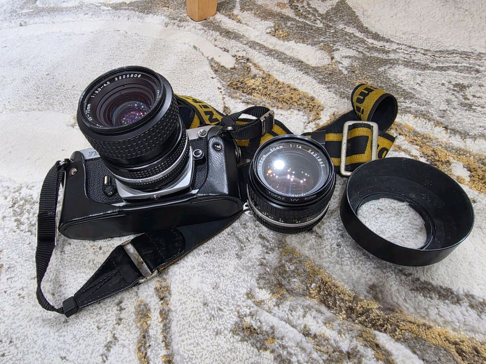 니콘 FM2 필름카메라 + 50mm f/1.8 렌즈 풀세트--7