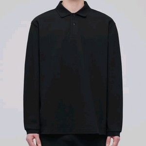 무신사스탠다드 롱 슬리브 피케 폴로 셔츠 블랙 S 미착용