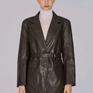 쉬즈미스 벨티드 레더자켓 정가478000원